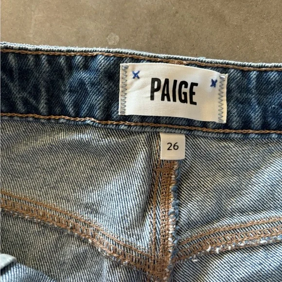 Paige Sarah Longline Denim Shorts oceanside destroyed - Picture 3 of 7